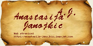 Anastasija Janojkić vizit kartica